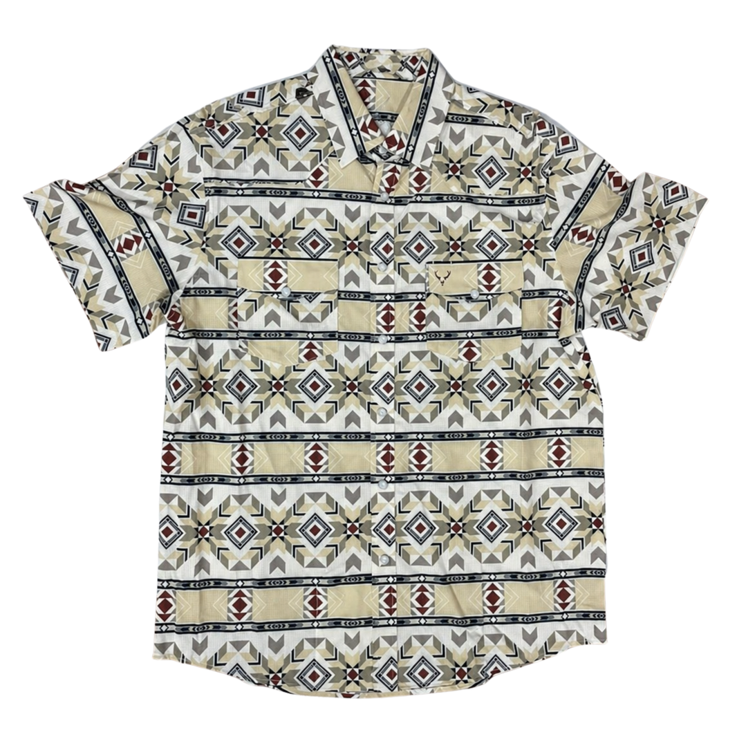 CAMISA CABALLERO MCALLEN CORAL AZTEC