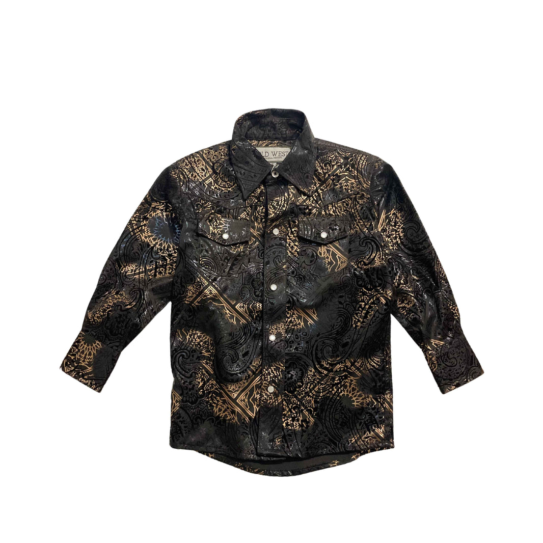 CAMISA NIÑO OLD WEST NEGRO ORO
