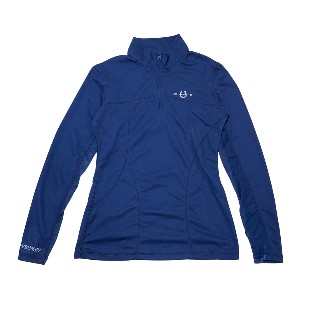 PLAYERA DAMA BRUMBY ZIPPER AZUL