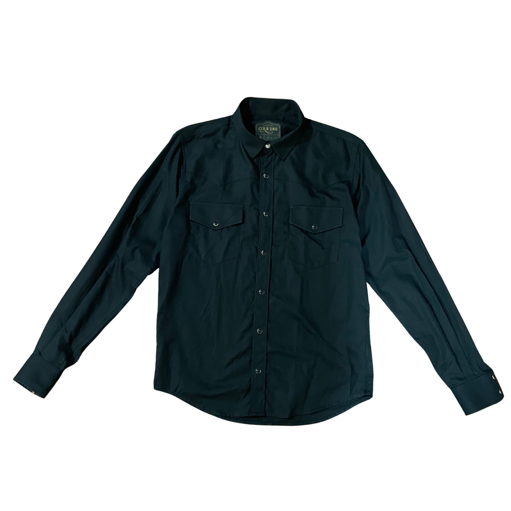 CAMISA CABALLERO CERO UNO PREMIUM NEGRA