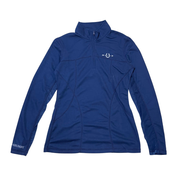 PLAYERA DAMA BRUMBY ZIPPER AZUL