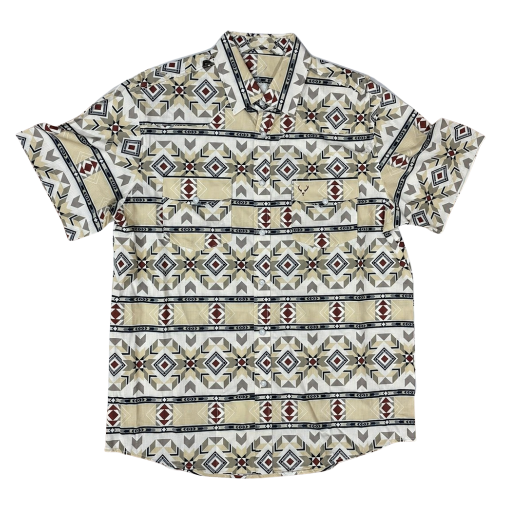 CAMISA CABALLERO MCALLEN CORAL AZTEC