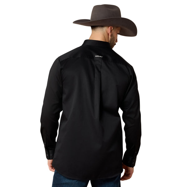 CAMISA CABALLERO ARIAT TEAM LOGO NEGRA