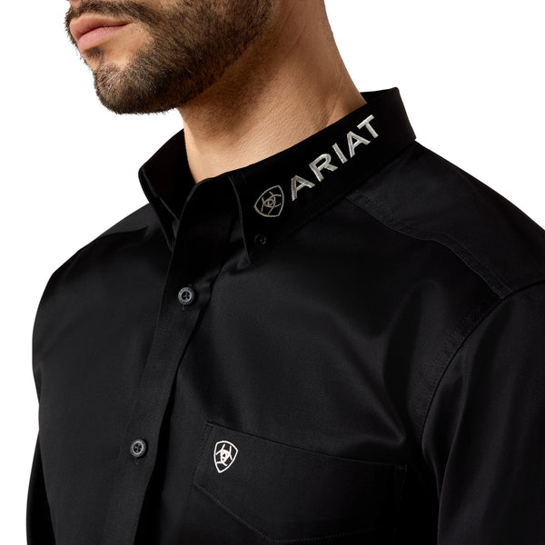 CAMISA CABALLERO ARIAT TEAM LOGO NEGRA