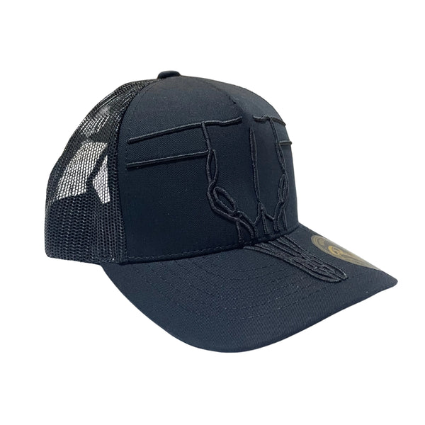 GORRA PIALES CRANEO WESTERN NEGRO