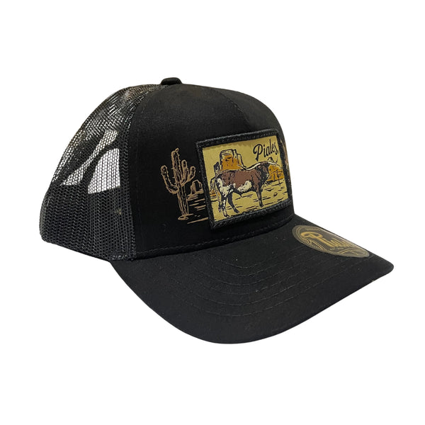 GORRA PIALES SAHUARO LONG HORN NEGRO