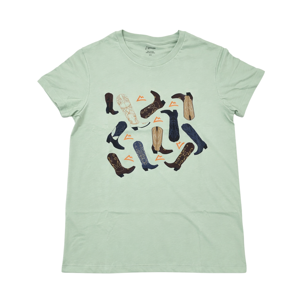 PLAYERA DAMA DENVER SMOKE GREEN BOTAS