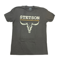 PLAYERA CABALLERO STETSON BROWN HORNS