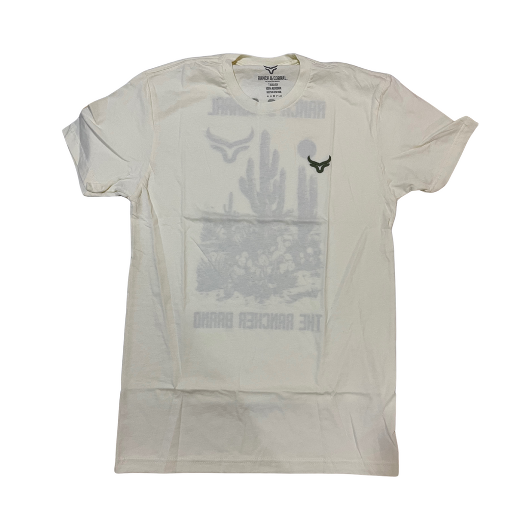 PLAYERA CABALLERO YELLOWSTONE BEIGE WESTERN