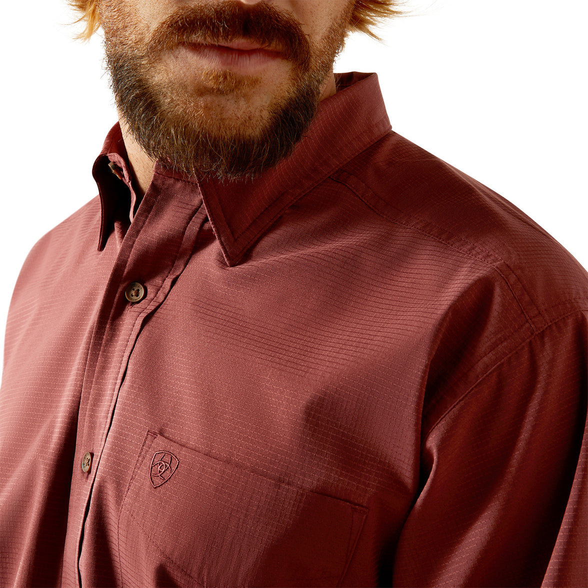 CAMISA CABALLERO ARIAT AIRFLOW MAHOGANY