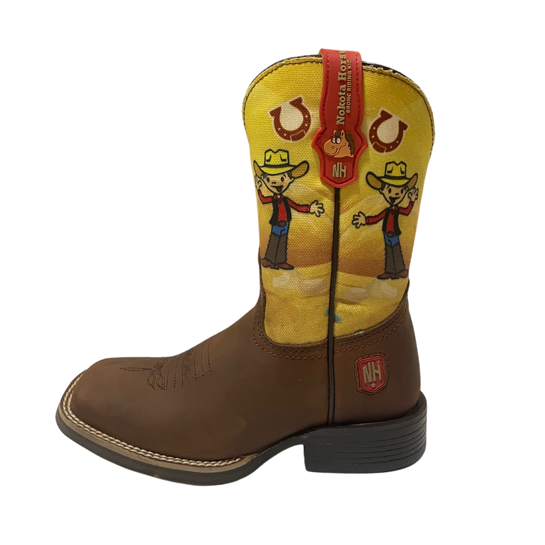 BOTA NIÑO NOKOTA HORSE ROPER CRAZY MIEL LONA