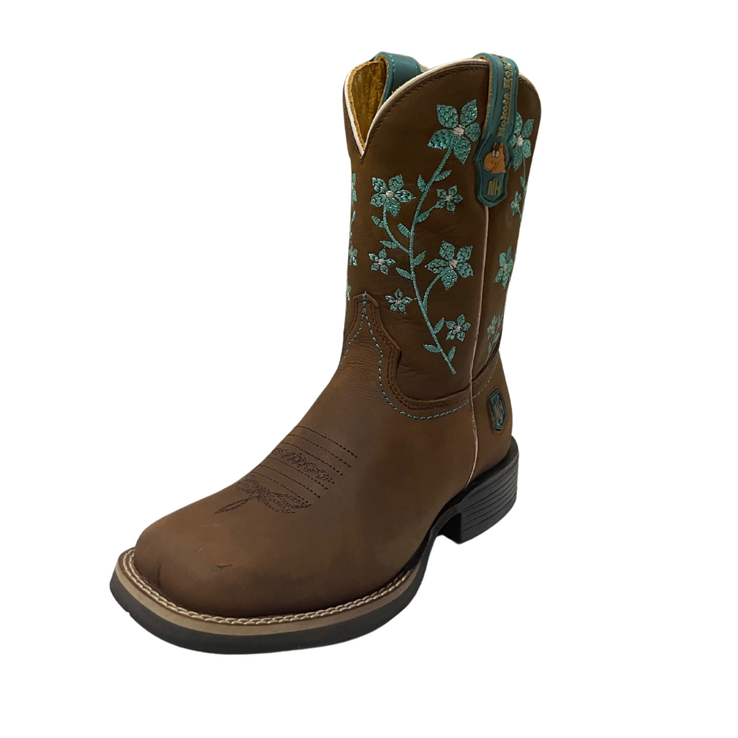 BOTA NIÑA NOKOTA HORSE JESSY 15 CRAZY MIEL BISONTE