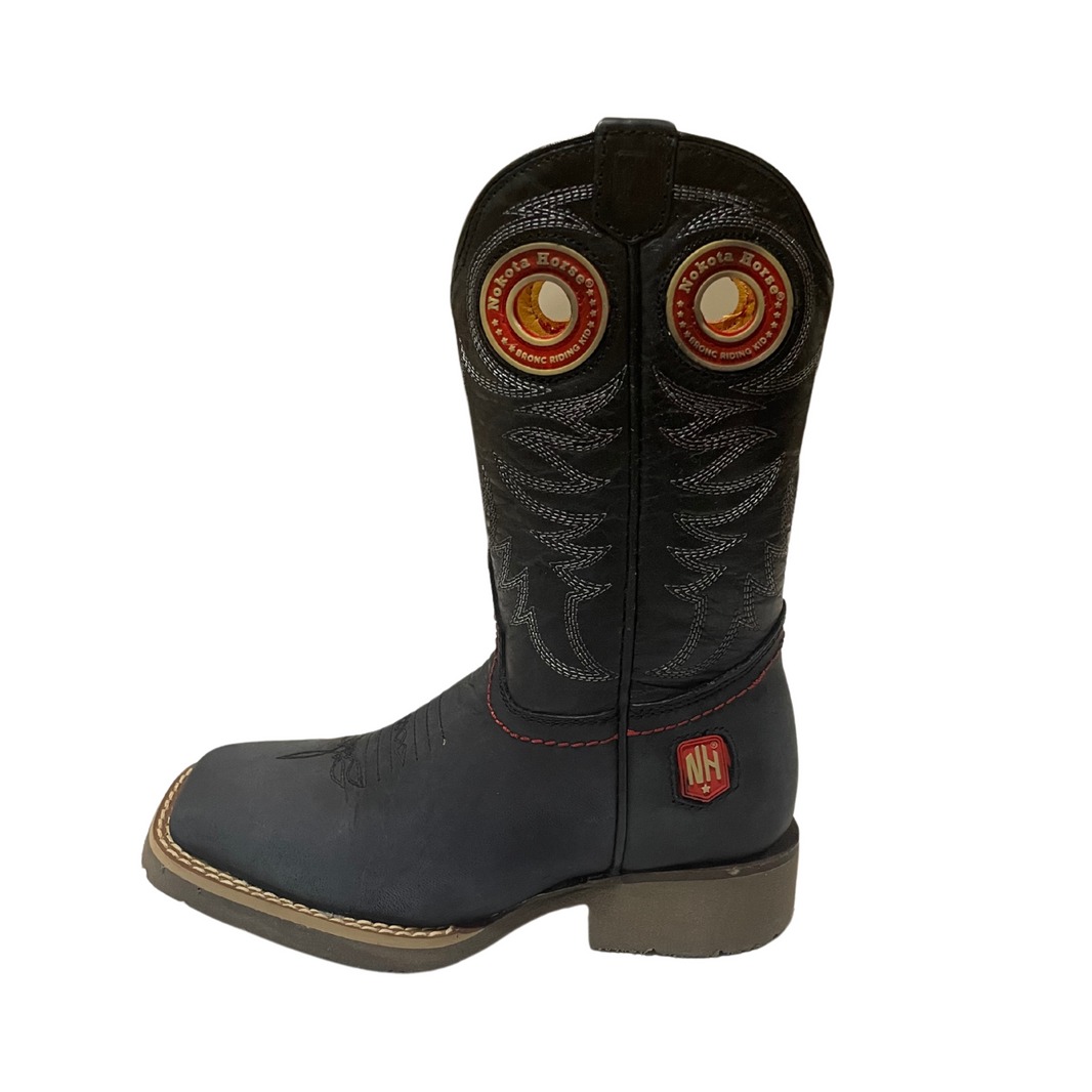 BOTA NIÑO NOKOTA HORSE WOODY RUBI NEGRO