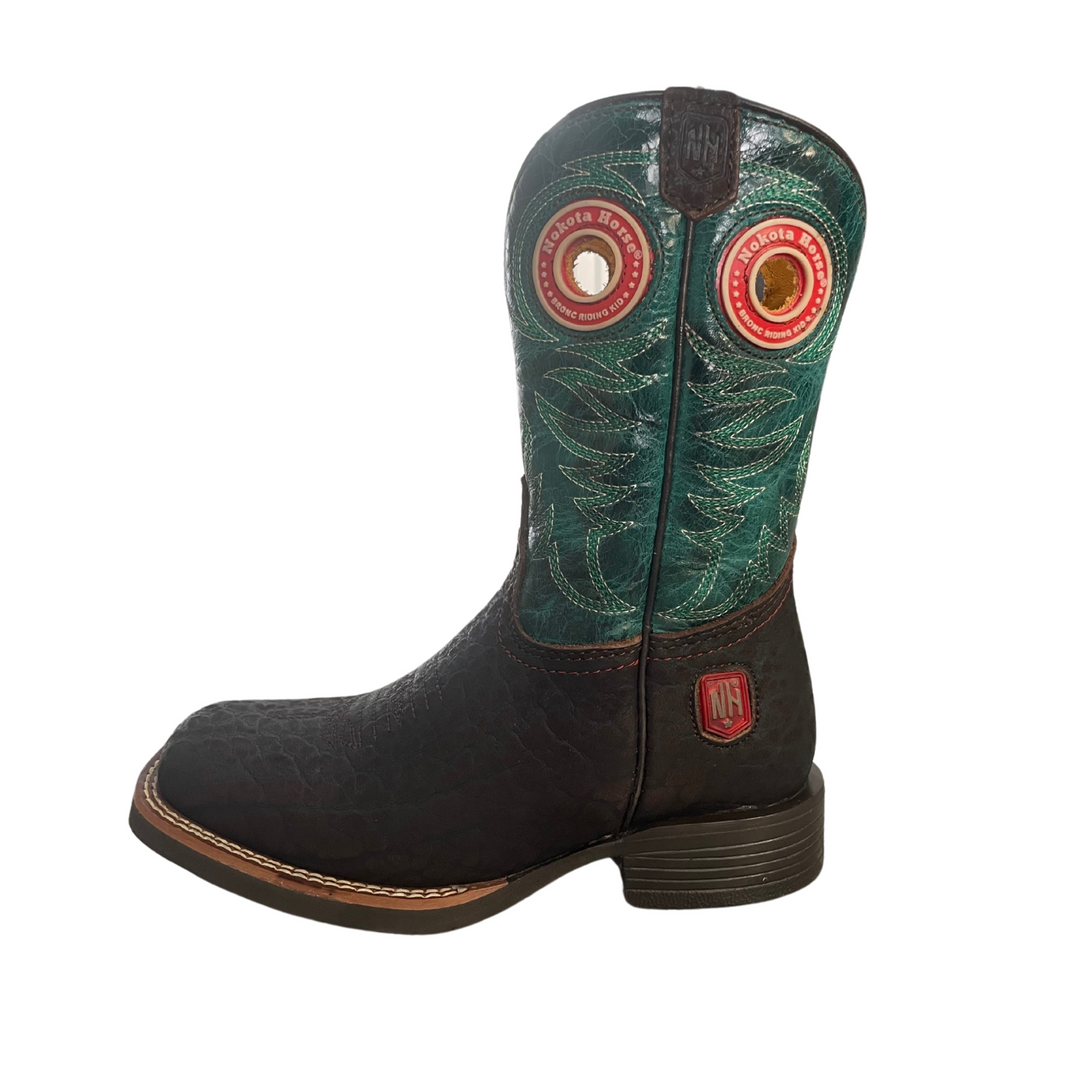 BOTA NIÑO NOKOTA HORSE CUELLO DE TORO RUBI VERDE