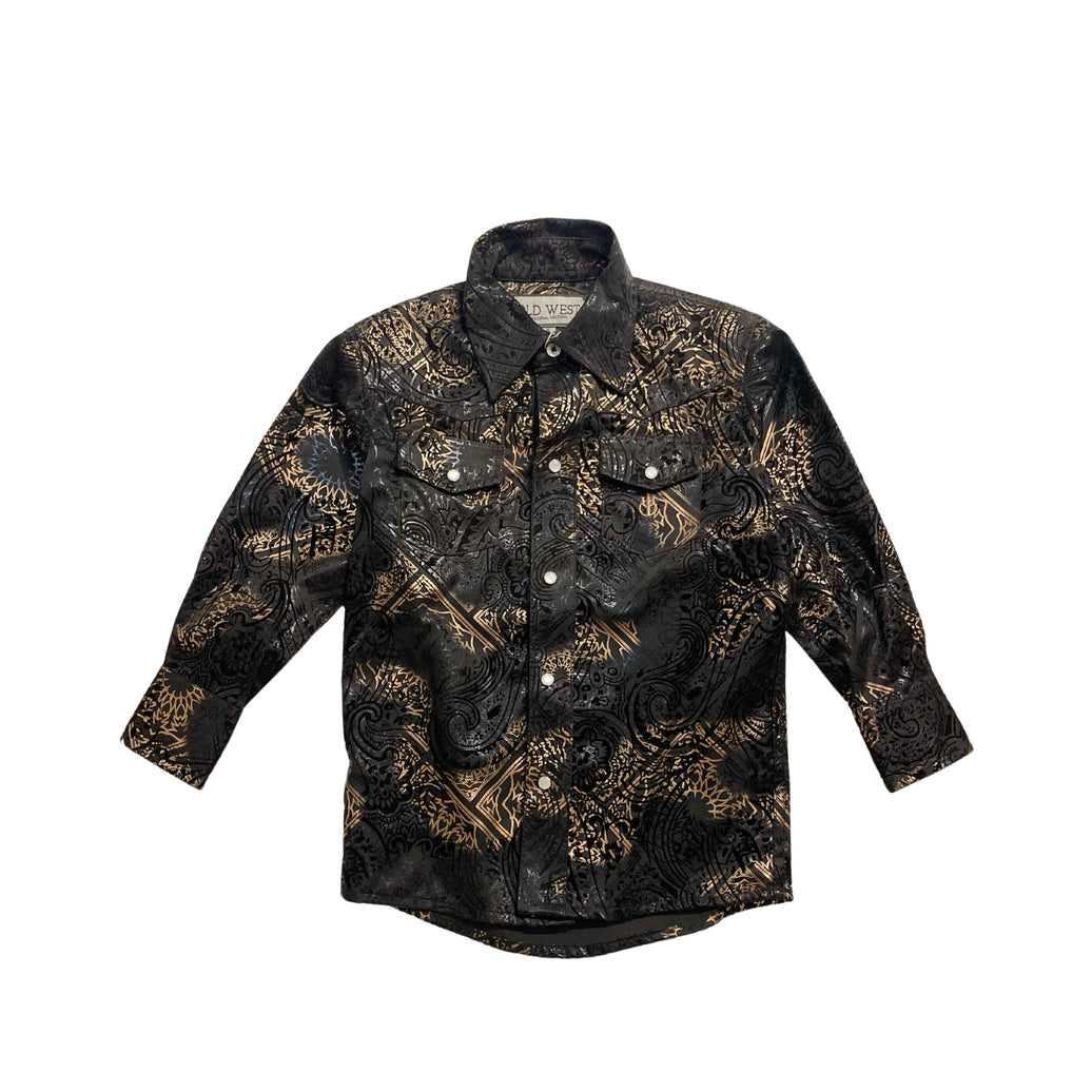 CAMISA NIÑO OLD WEST NEGRO ORO