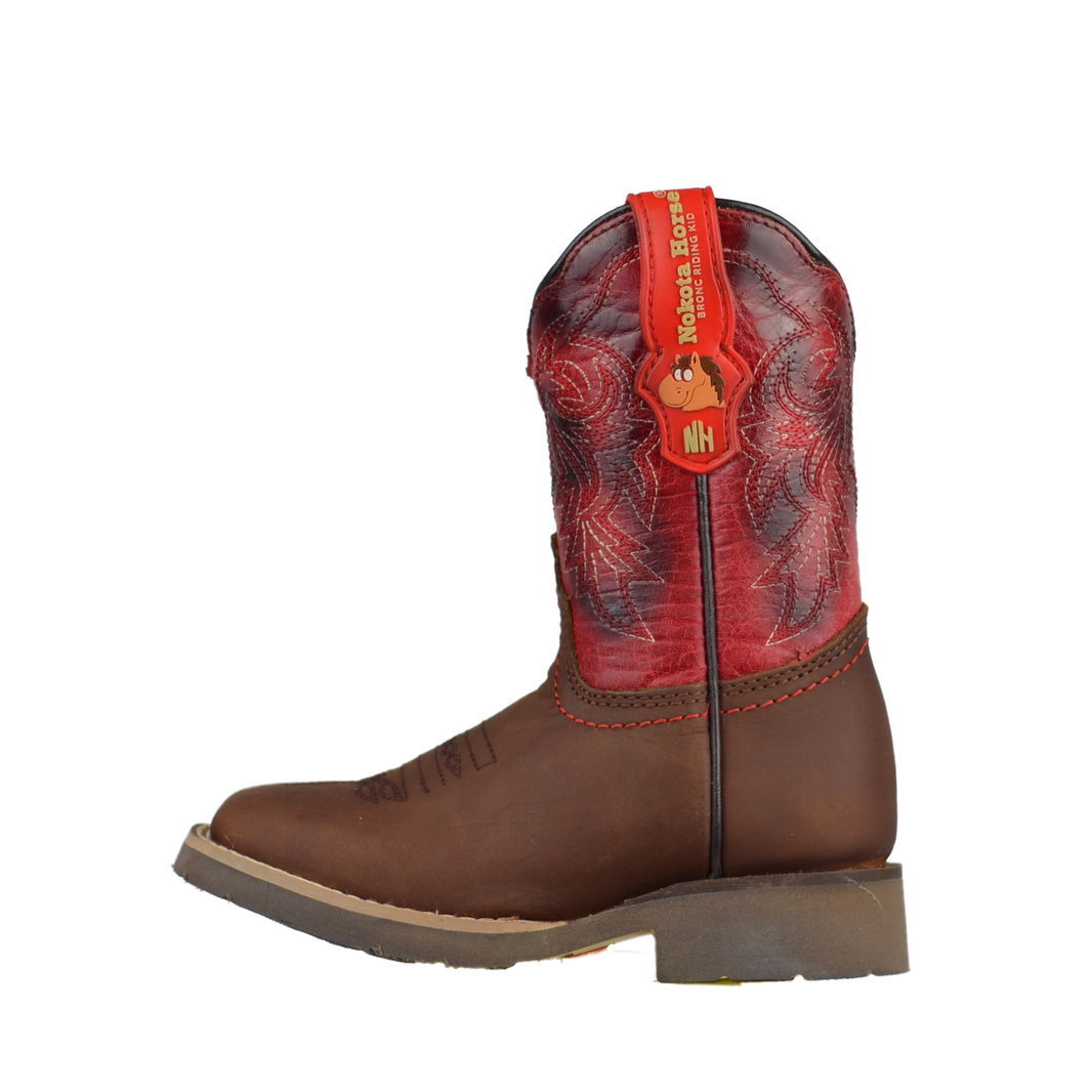 BOTA NIÑO NOKOTA HORSE WOODY 15 RUBI ROJO
