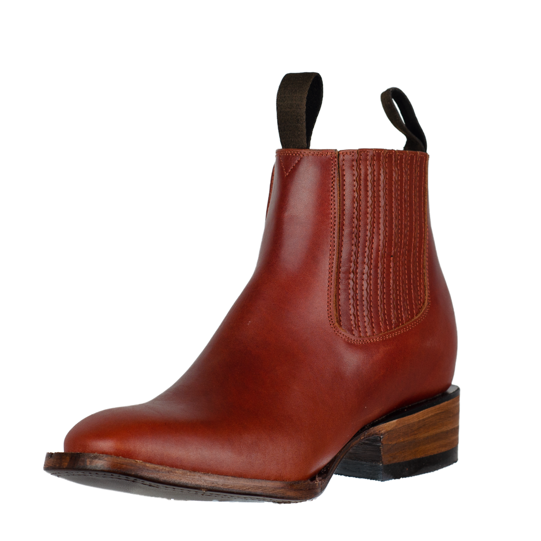 BOTIN CHARRO FRANCESA VAQUETA PIEL CHEDRON