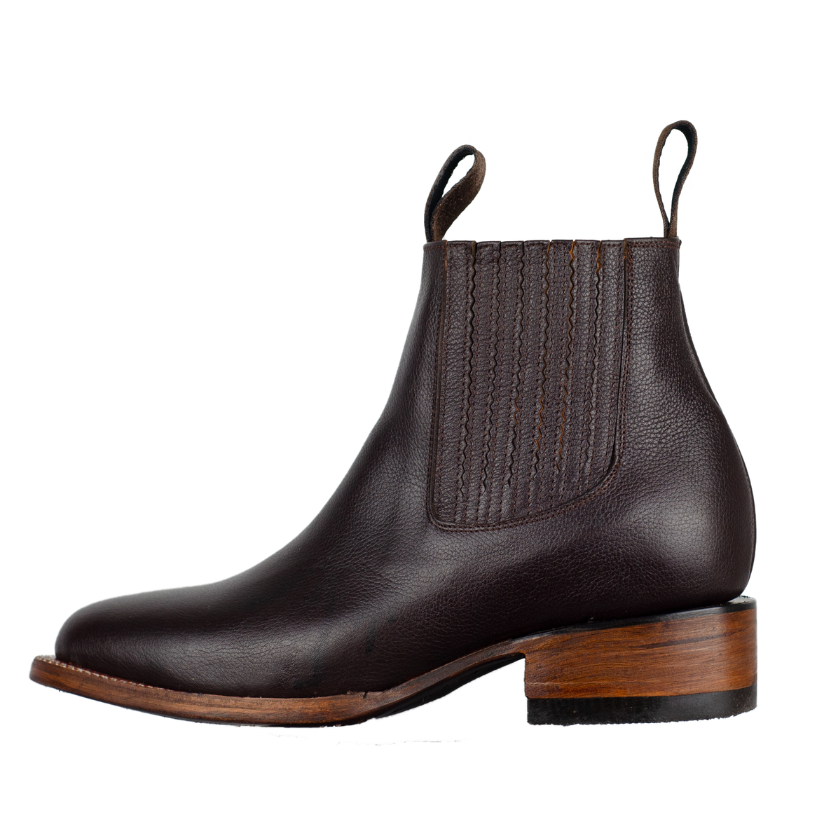 BOTIN CHARRO OVAL VAQUETA PIEL FLOTHER CAFE