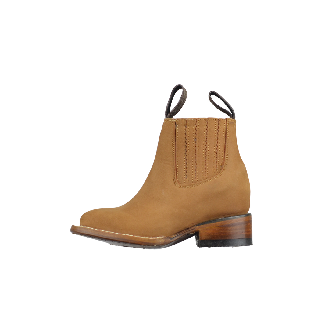 BOTIN NIÑO FRANCESA VAQUETA NOBUK AVELLANA