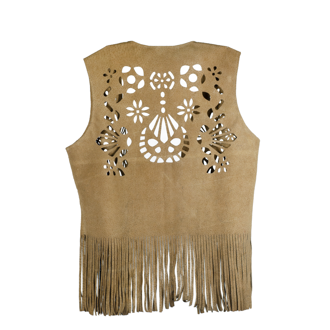 CHALECO DAMA DENVER CON BARBAS CAMEL