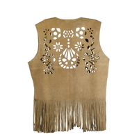 CHALECO DAMA DENVER CON BARBAS CAMEL