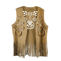 CHALECO DAMA DENVER CON BARBAS CAMEL