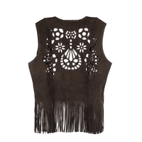 CHALECO DAMA DENVER CON BARBAS CHOCOLATE