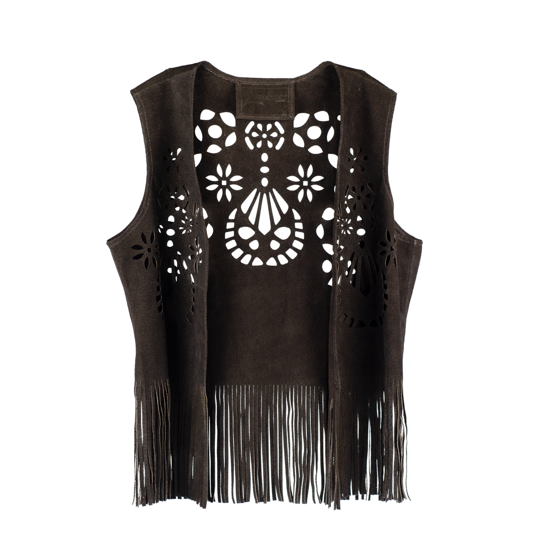 CHALECO DAMA DENVER CON BARBAS CHOCOLATE