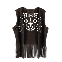 CHALECO DAMA DENVER CON BARBAS CHOCOLATE